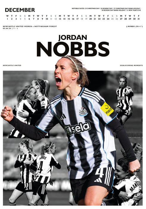 Newcastle United Football Club  2027 A3 Wall Calendar