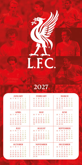 Liverpool Football Club Legends 2027 Square Wall Calendar