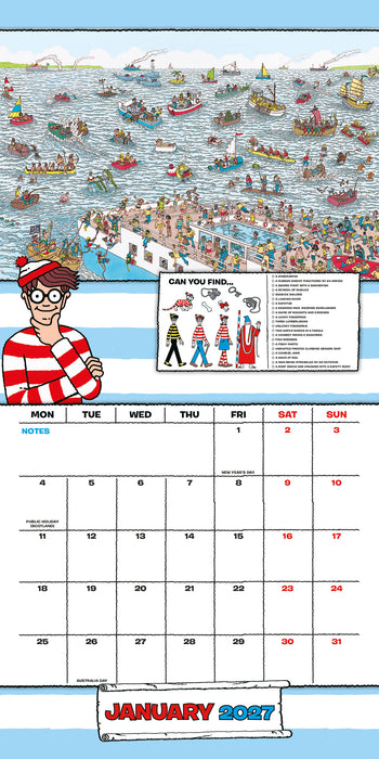Where s Wally 2027 Square Wall Calendar