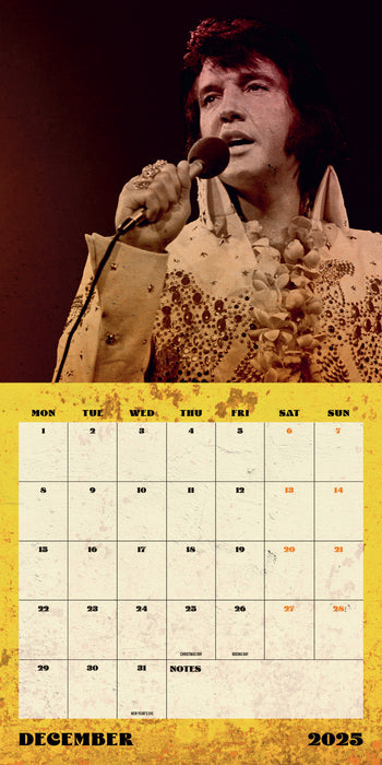 2025 Elvis Wall Calendar by  Danilo Promotions from Calendar Club