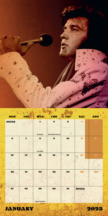 2025 Elvis Wall Calendar by  Danilo Promotions from Calendar Club