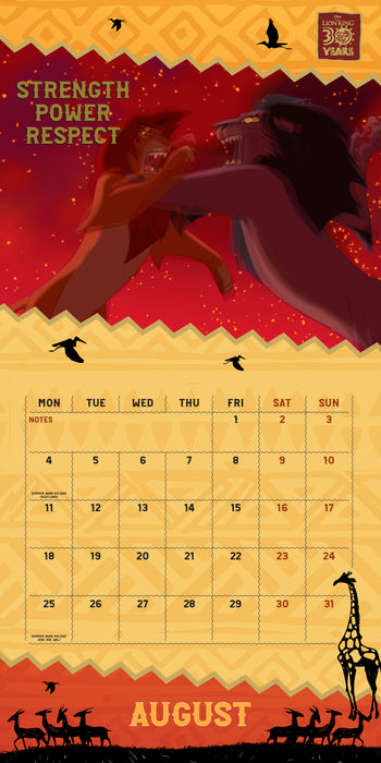 2025 Lion King Classic Wall Calendar