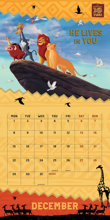 2025 Lion King Classic Wall Calendar