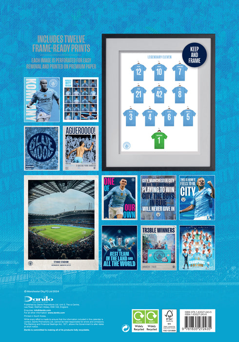 2025 Manchester City FC Deluxe Large Wall Calendar