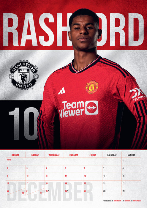 2025 Manchester United FC Large Wall Calendar