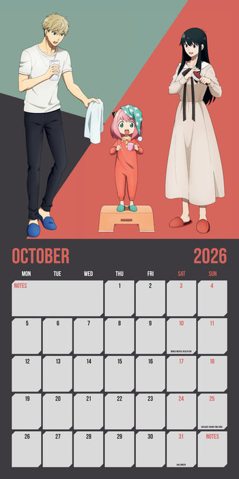 Spy X Family 2026 Square Wall Calendar