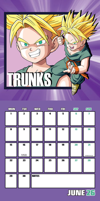 Dragonball Z 2026 Square Wall Calendar