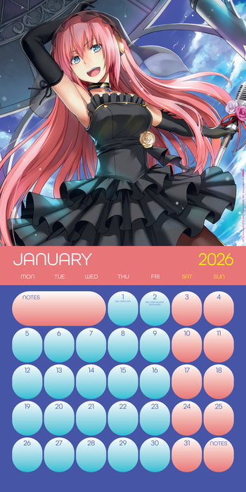 Hatsune Miku 2026 Square Wall Calendar