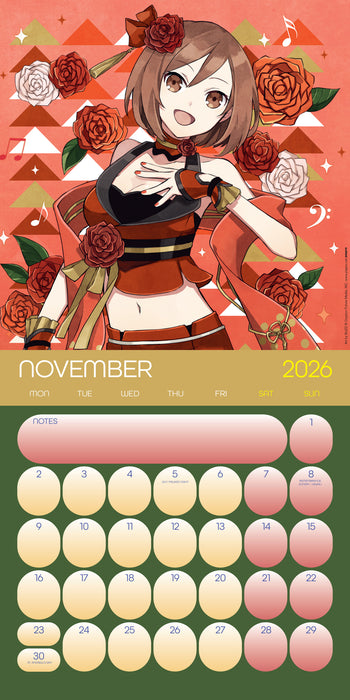 Hatsune Miku 2026 Square Wall Calendar