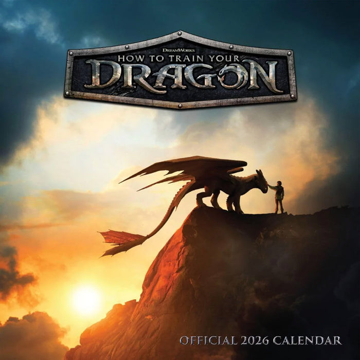 How to Train Your Dragon Movie 2026 Square Wall Calendar