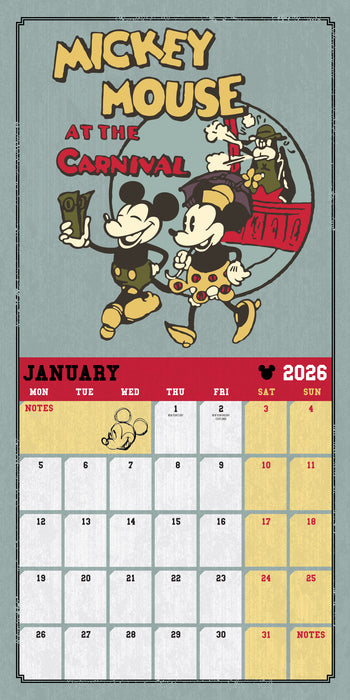 Mickey 2026 Square Wall Calendar