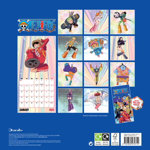 One Piece 2026 Square Wall Calendar