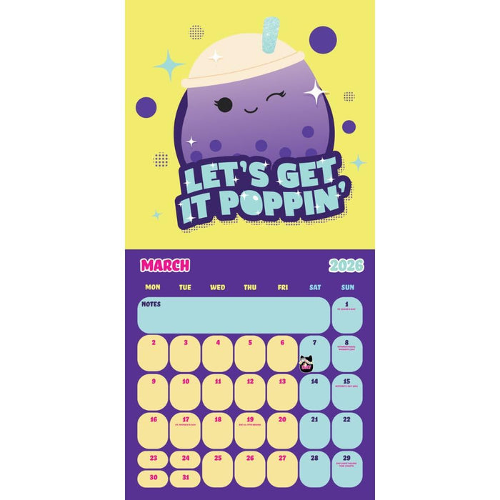 Squishmallows 2026 Square Wall Calendar