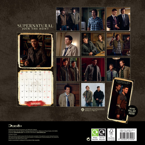 Supernatural 2026 Square Wall Calendar