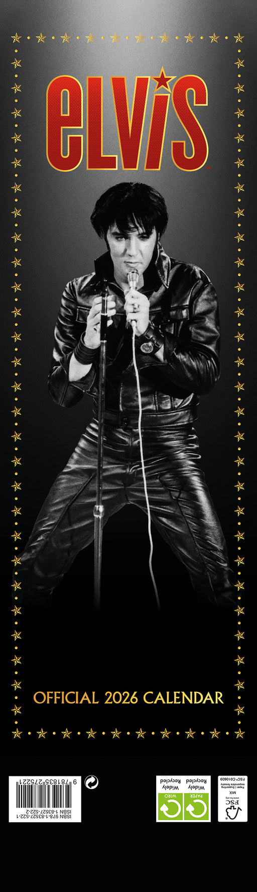 Elvis 2026 Slimline Wall Calendar