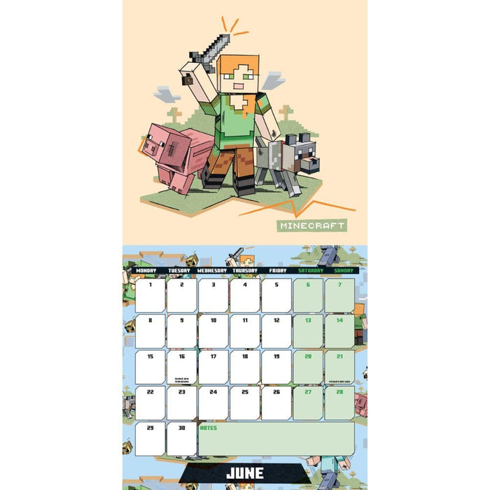 Minecraft 2026 Mini Wall Calendar