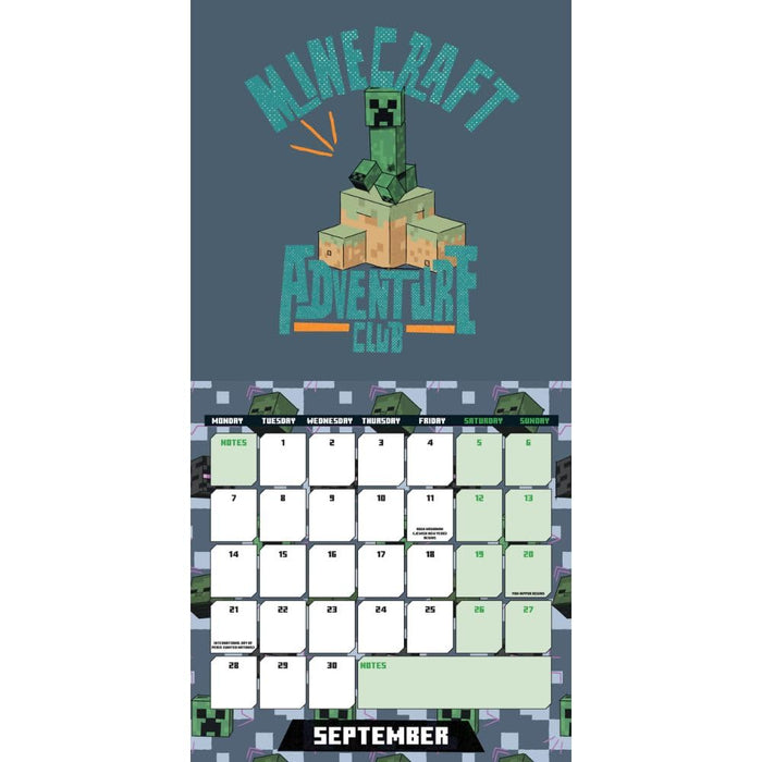 Minecraft 2026 Mini Wall Calendar