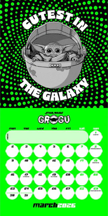 Star Wars The Mandalorian 2026 Mini Wall Calendar