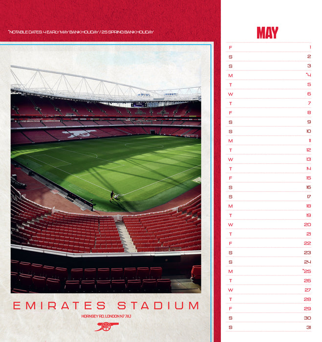 Arsenal Football Club 2026 Desk Easel