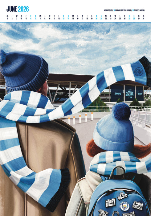 Manchester City Football Club 2026 Desk Easel