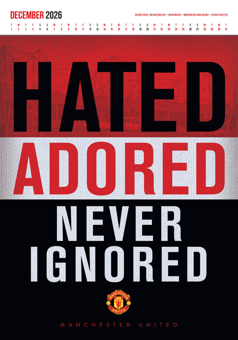 Manchester United Football Club 2026 Desk Easel