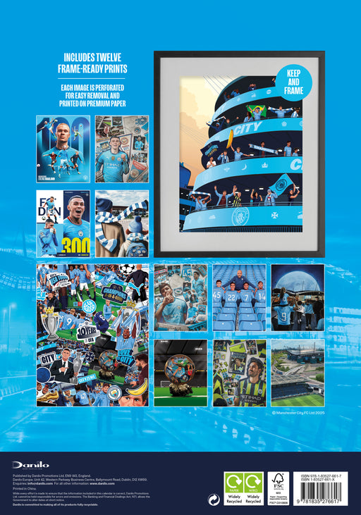 Manchester City Football Club 2026 A3 Wall Calendar