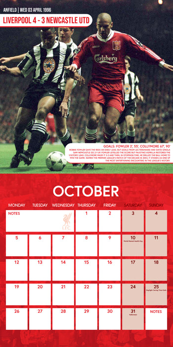 Liverpool Football Club Legends 2026 Square Wall Calendar