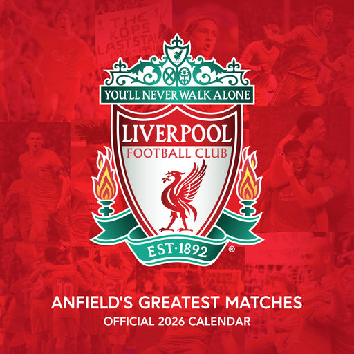 Liverpool Football Club Legends 2026 Square Wall Calendar
