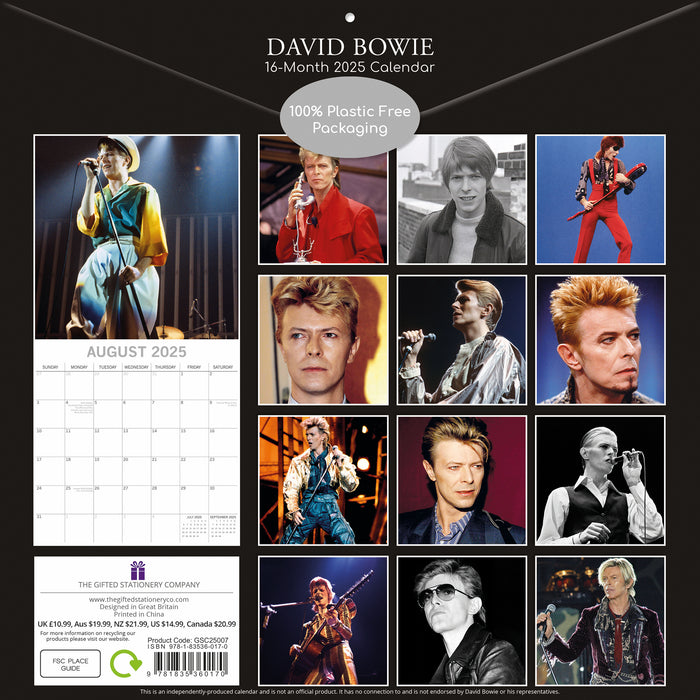 2025 David Bowie Wall Calendar