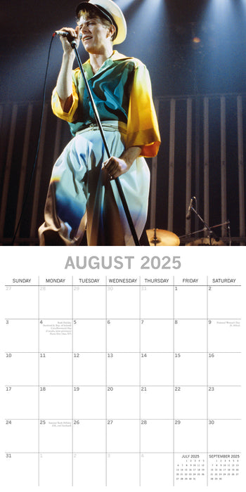 2025 David Bowie Wall Calendar