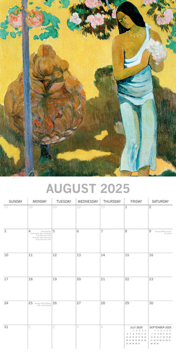 2025 Gauguin Wall Calendar