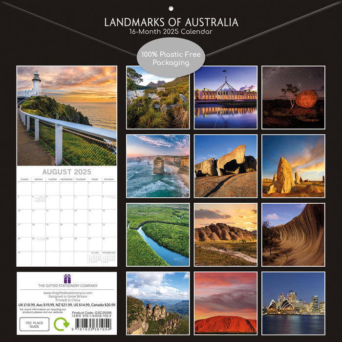 2025 Landmarks of Australia Wall Calendar