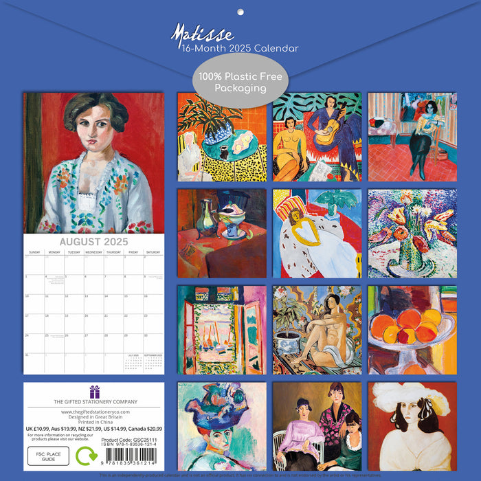 2025 Matisse Wall Calendar (Online Exclusive)