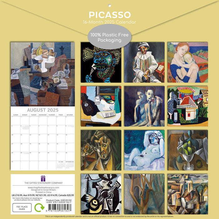 2025 Picasso Wall Calendar