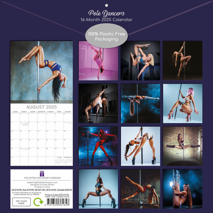 2025 Pole Dancers Wall Calendar (Online Exclusive)