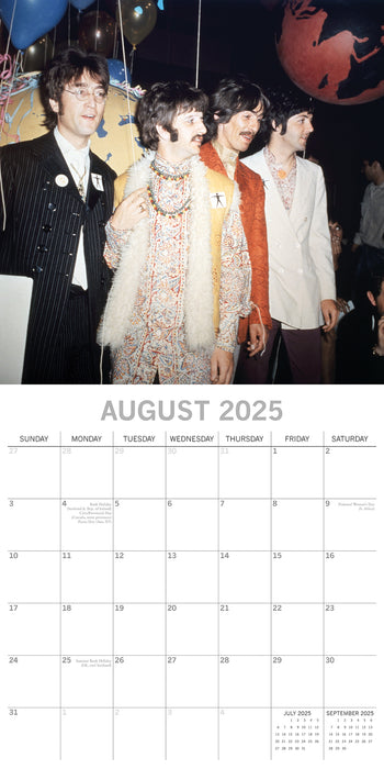 2025 The Beatles Wall Calendar