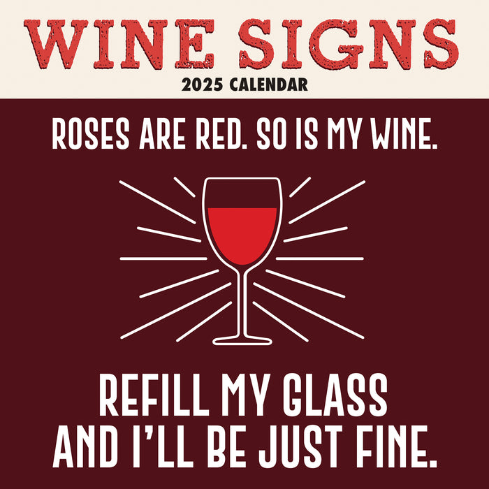 2025 Wine Signs Wall Calendar (Online Exclusive)