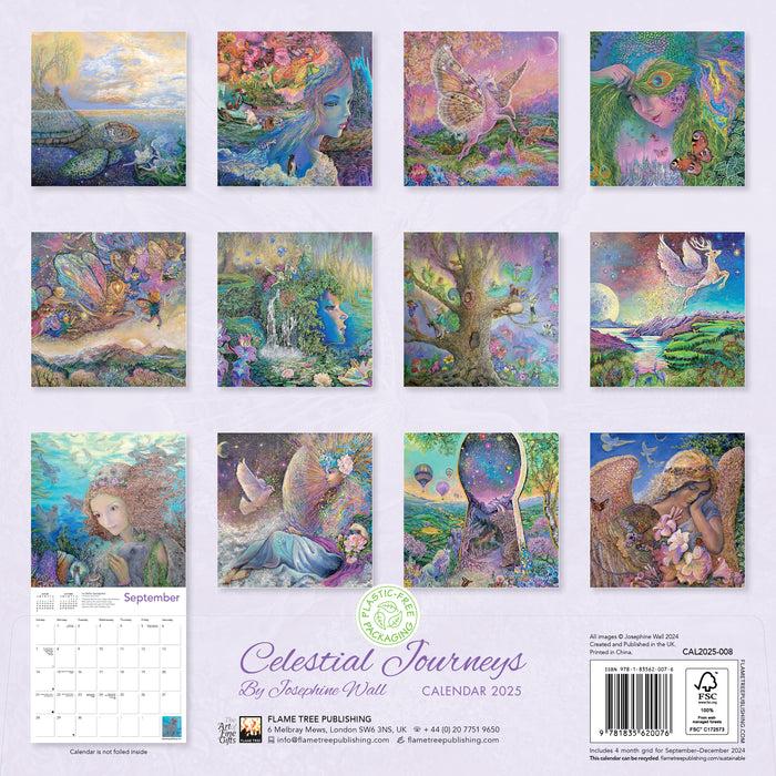 2025 Celestial Journeys by Josephine Wall Wall Calendar by  Flame Tree Publishing from Calendar Club