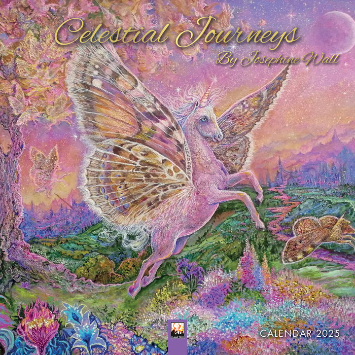 2025 Celestial Journeys by Josephine Wall Wall Calendar by  Flame Tree Publishing from Calendar Club