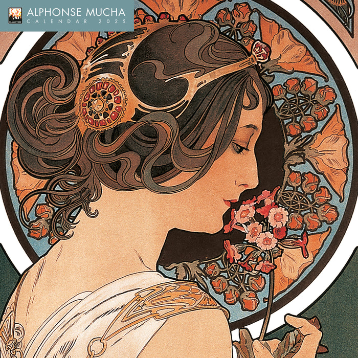 2025 Alphonse Mucha Wall Calendar by  Flame Tree Publishing from Calendar Club