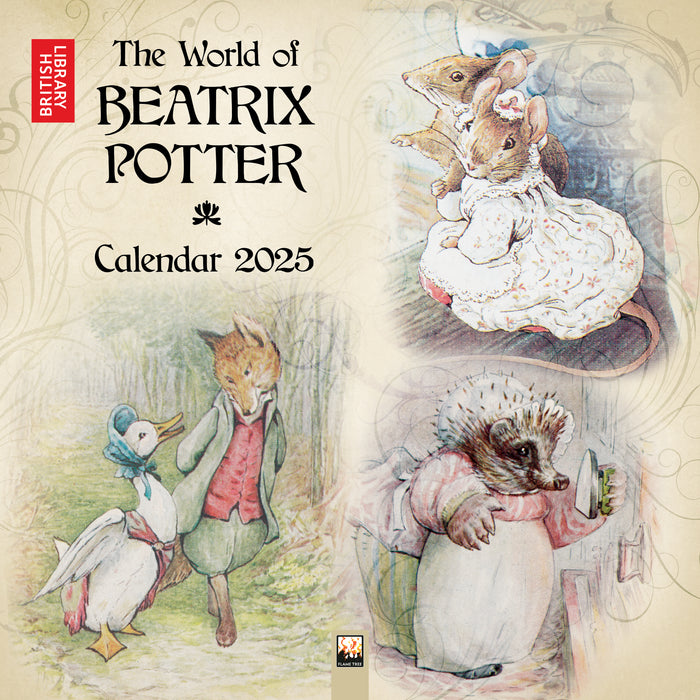 2025 British Library: Beatrix Potter Wall Calendar by  Flame Tree Publishing from Calendar Club