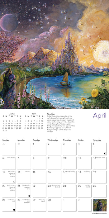 2025 Celestial Journeys by Josephine Wall Mini Wall Calendar by  Flame Tree Publishing from Calendar Club