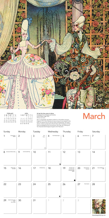 Art Deco Fairytales 2026 Square Wall Calendar