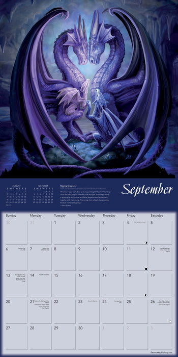 Dragons by Anne Stokes 2026 Square Wall Calendar