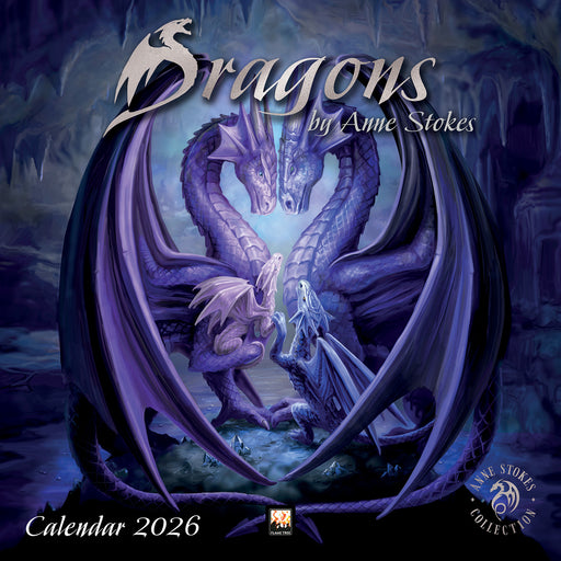 Dragons by Anne Stokes 2026 Square Wall Calendar