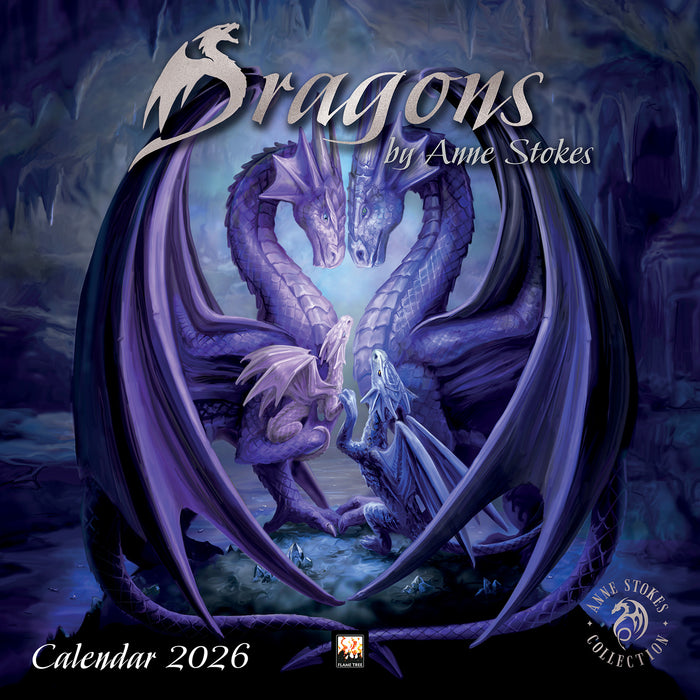 Dragons by Anne Stokes 2026 Square Wall Calendar