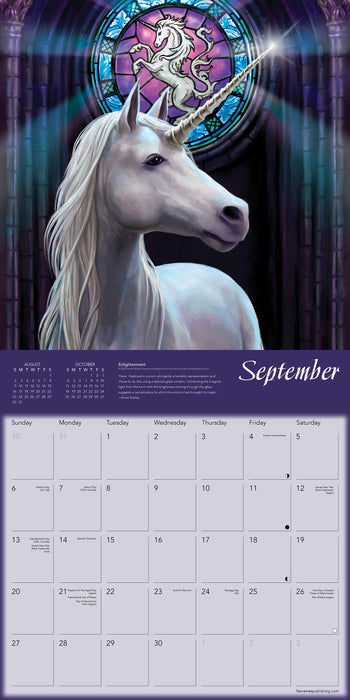 Unicorns by Anne Stokes 2026 Square Wall Calendar