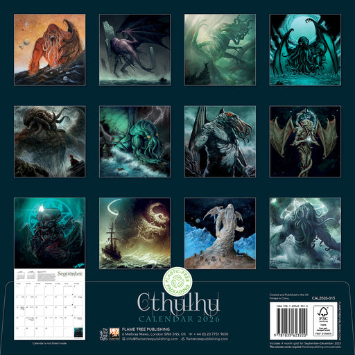 Cthulhu 2026 Square Wall Calendar