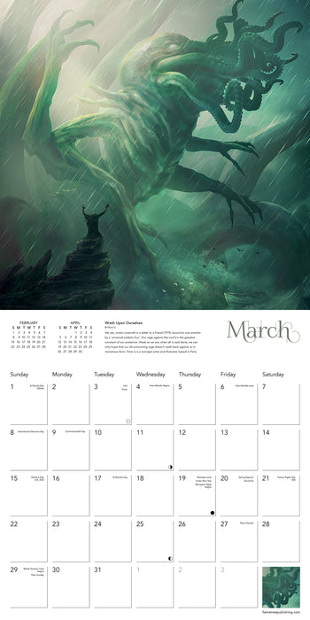 Cthulhu 2026 Square Wall Calendar