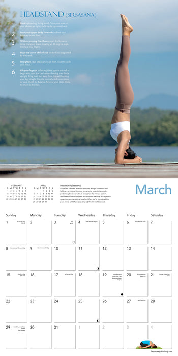 Yoga and Meditation 2026 Square Wall Calendar